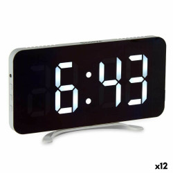 Reloj Digital de Sobremesa Blanco ABS 15,7 x 7,7 x 1,5 cm (12 Unidades
