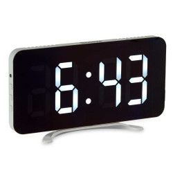 Reloj Digital de Sobremesa Blanco ABS 15,7 x 7,7 x 1,5 cm (12 Unidades