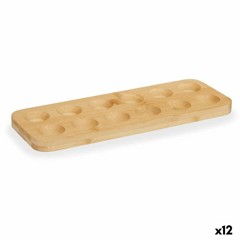Huevera Marrón Bambú 40 x 3,4 x 40 cm (12 Unidades) Huevera Marrón Bambú 40 x 3,4 x 40 cm (12 Unidades)