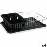 Escurridor para Fregadero Negro Metal Plástico 43,5 x 11 x 33,5 cm (4