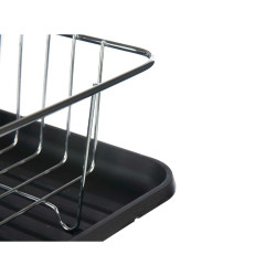 Escurridor para Fregadero Negro Metal Plástico 43,5 x 11 x 33,5 cm (4