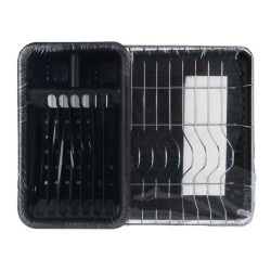 Escurridor para Fregadero Negro Metal Plástico 43,5 x 11 x 33,5 cm (4