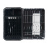Escurridor para Fregadero Negro Metal Plástico 43,5 x 11 x 33,5 cm (4