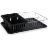 Escurridor para Fregadero Negro Metal Plástico 43,5 x 11 x 33,5 cm (4