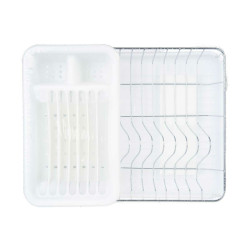 Escurridor para Fregadero Blanco Metal Plástico 43,5 x 11 x 33,5 cm (