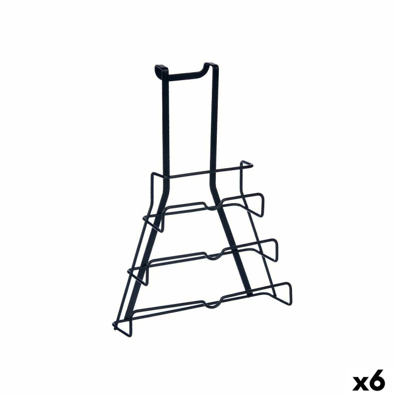 Soporte para Utensilios de Cocina Tapa para Sartén Negro Hierro 27 x Soporte para Utensilios de Cocina Tapa para Sartén Negro Hierro 27 x