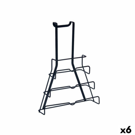 Soporte para Utensilios de Cocina Tapa para Sartén Negro Hierro 27 x