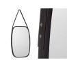 Espejo de pared Negro Cristal Polipiel 43 x 65 x 3 cm (4 Unidades)