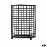 Bote para Utensilios de Cocina Negro Metal 11,3 x 16 x 11,3 cm (6 Unid