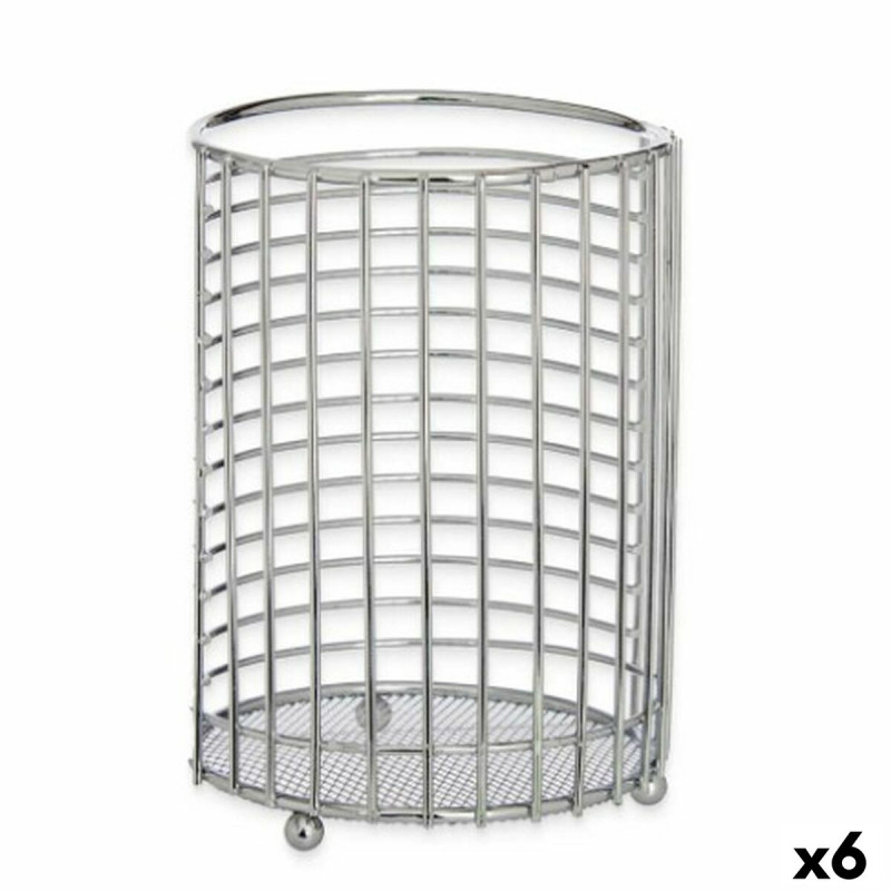 Bote para Utensilios de Cocina Plateado Metal 12 x 16 x 12 cm (6 Unida Bote para Utensilios de Cocina Plateado Metal 12 x 16 x 12 cm (6 Unida