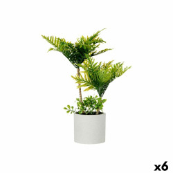 Planta Decorativa Palmera Plástico Cemento 12 x 45 x 12 cm (6 Unidade