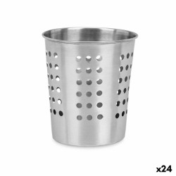 Organizador para Cubiertos Plateado Acero 12,5 x 14,5 x 12,5 cm (24 Un