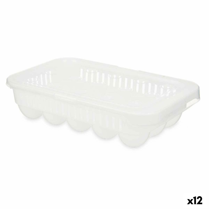 Huevera Blanco Transparente Plástico 17,5 x 7 x 28,5 cm (12 Unidades) Huevera Blanco Transparente Plástico 17,5 x 7 x 28,5 cm (12 Unidades)