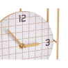 Reloj de Mesa A cuadros Negro Metal Madera MDF 18,5 x 25,5 x 6 cm (6 U