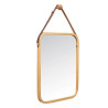 Espejo Colgante Natural Cuero Bambú Rectangular 34 x 41,5 x 1,5 cm (6