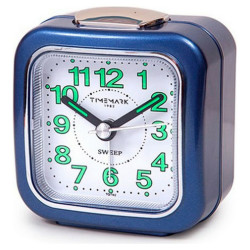 Reloj-Despertador Analógico Timemark Azul Silencioso con sonido Modo