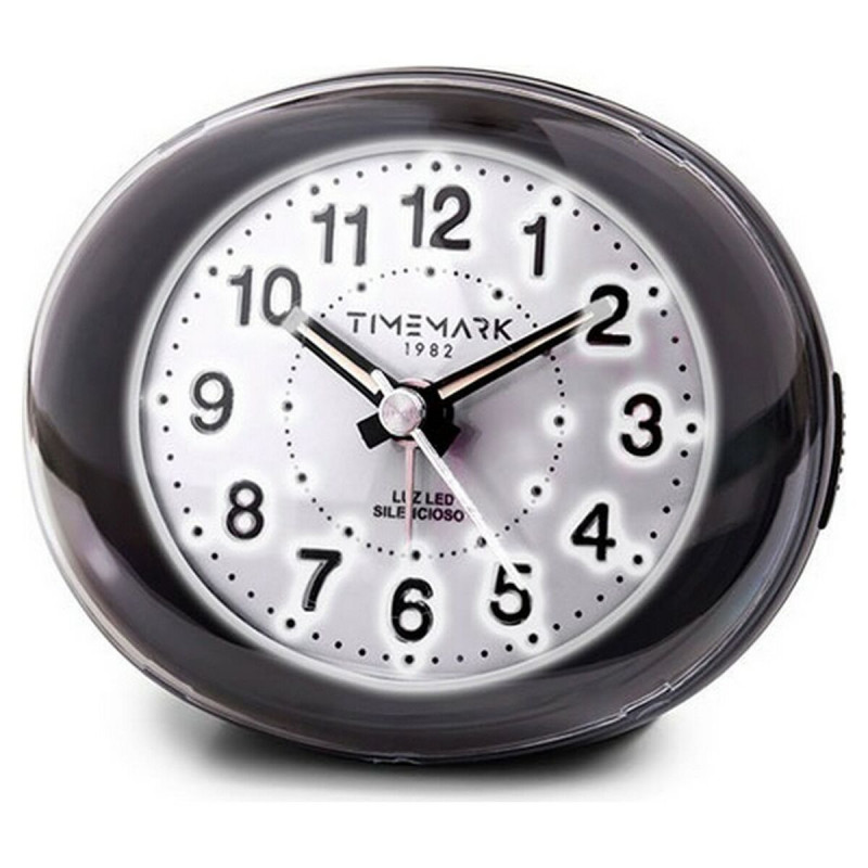 Reloj-Despertador Analógico Timemark Negro Luz LED Silencioso Snooze