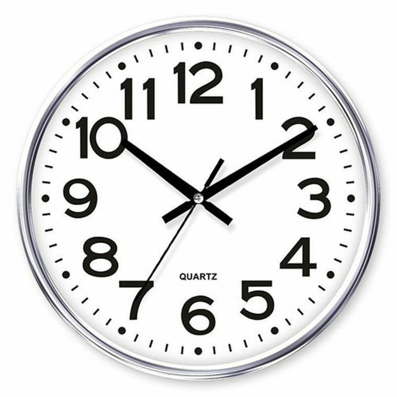 Reloj de Pared Timemark Plateado 34 x 34 cm Reloj de Pared Timemark Plateado 34 x 34 cm
