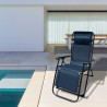 Marbueno Tumbona Plegable Acero Con Cojin Jardin y Piscina 90X66X108 c