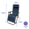 Marbueno Tumbona Plegable Acero Con Cojin Jardin y Piscina 90X66X108 c