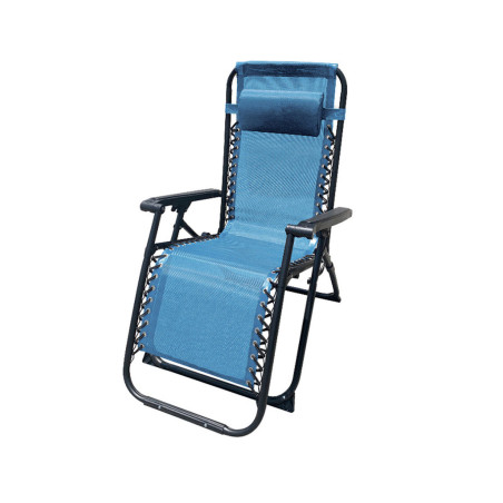 Marbueno Tumbona Plegable Acero Con Cojin Jardin y Piscina 90X66X108 c