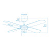Ventilador de Techo EDM 33802 Báltico Blanco 50 W ø 102 cm