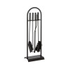Utensilios para Chimenea EDM Negro Hierro Fundido 23 x 68,5 cm (4 Piez