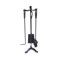 Utensilios para Chimenea EDM Negro Hierro Fundido 19 x 59,5 cm (3 Piez