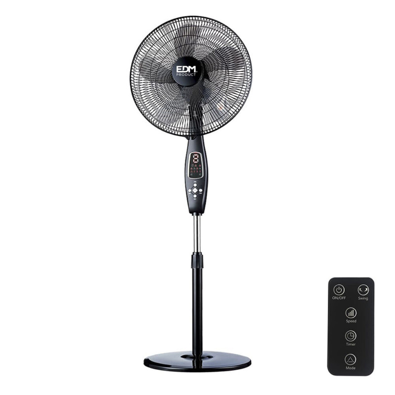 Ventilador de Pie EDM Negro 60 W Ventilador de Pie EDM Negro 60 W