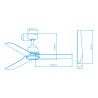 Ventilador de Techo EDM 33986 Java Blanco 60 W Ø 130 cm