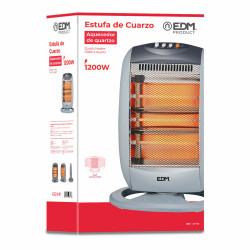 Estufa de Cuarzo EDM 07136 Negro 1200 W