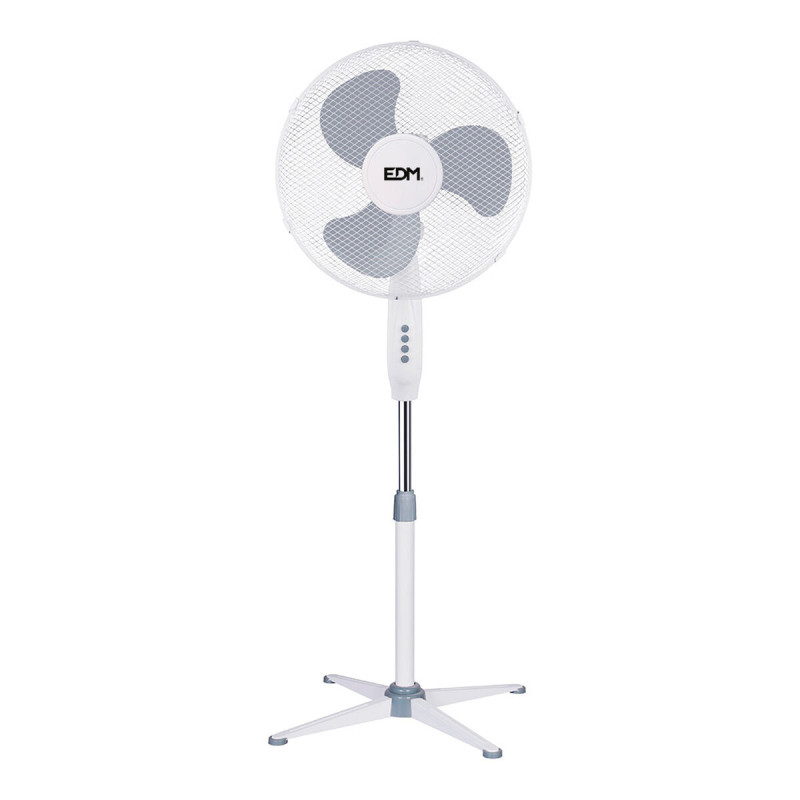 Ventilador de Pie EDM Blanco Gris 45 W Ventilador de Pie EDM Blanco Gris 45 W