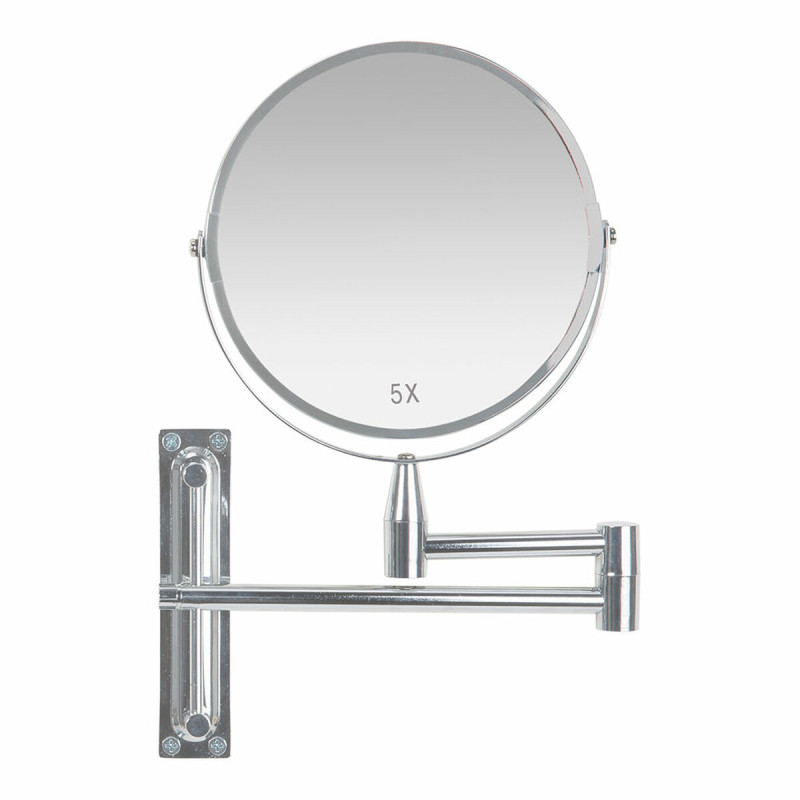 Espejo de Aumento Andrea House Extensible Cromado Plateado Metal (39 x