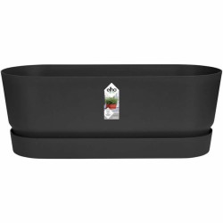 Jardinera Elho  Negro 50 cm Plástico Ovalada