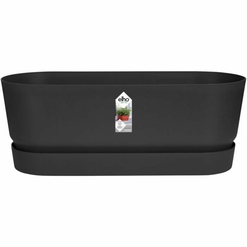Jardinera Elho  Negro 50 cm Plástico Ovalada