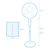 Ventilador de Pie EDM 33523 Blanco 25 W Solar