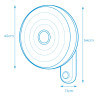Ventilador de Pared EDM Blanco 50 W
