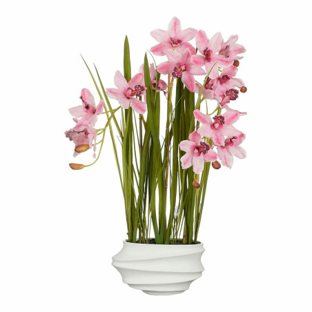 Planta Decorativa Mica Decorations Cymbidium Poliéster Orquídea 81 x