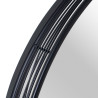 Espejo de pared 81 x 15,5 x 81 cm Negro Metal