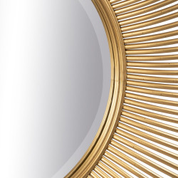 Espejo de pared Dorado Metal 80 x 6 x 80 cm