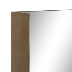 Espejo de pared 40 x 12 x 60 cm Negro Dorado Metal