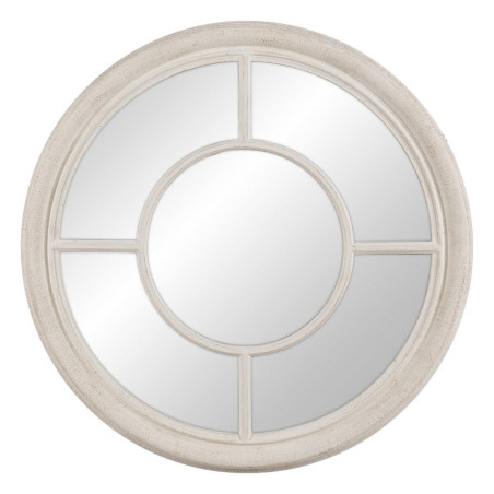 Espejo de pared Blanco Madera Cristal Madera de Paulonia Ventana 79 x