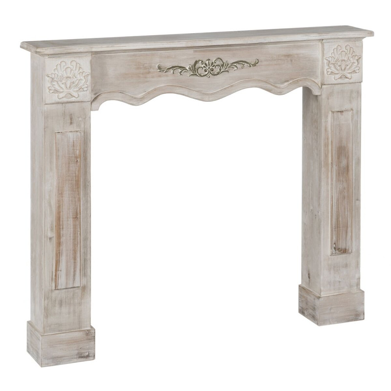 Frontal de chimenea Madera de abeto Madera MDF 116 x 20 x 102 cm Frontal de chimenea Madera de abeto Madera MDF 116 x 20 x 102 cm