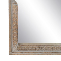 Espejo Vestidor Blanco Natural Cristal Madera de mango Madera MDF Vert