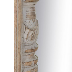 Espejo Vestidor Blanco Natural Cristal Madera de mango Madera MDF Vert