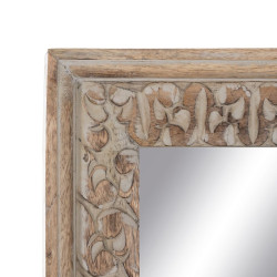 Espejo Vestidor Blanco Natural Cristal Madera de mango Madera MDF Vert