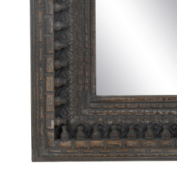 Espejo Vestidor Marrón oscuro Cristal Madera de mango Madera MDF Vert