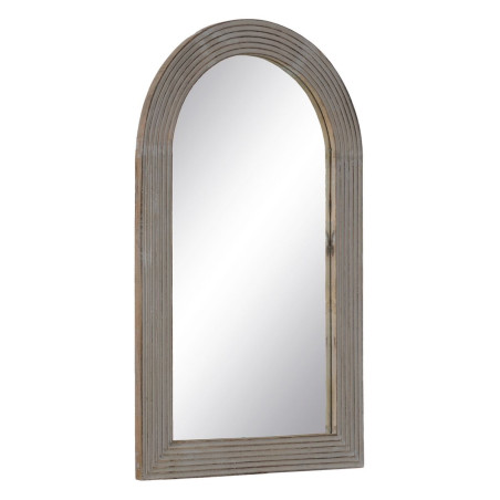 Espejo de pared Blanco Natural Cristal Madera de mango Madera MDF Vert