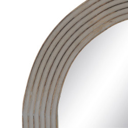 Espejo de pared Blanco Natural Cristal Madera de mango Madera MDF Vert
