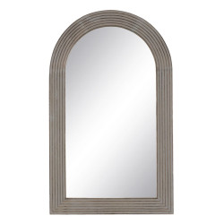 Espejo de pared Blanco Natural Cristal Madera de mango Madera MDF Vert